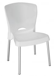 Cadeira Plástica com Pés em Alumínio - Cód. CA3